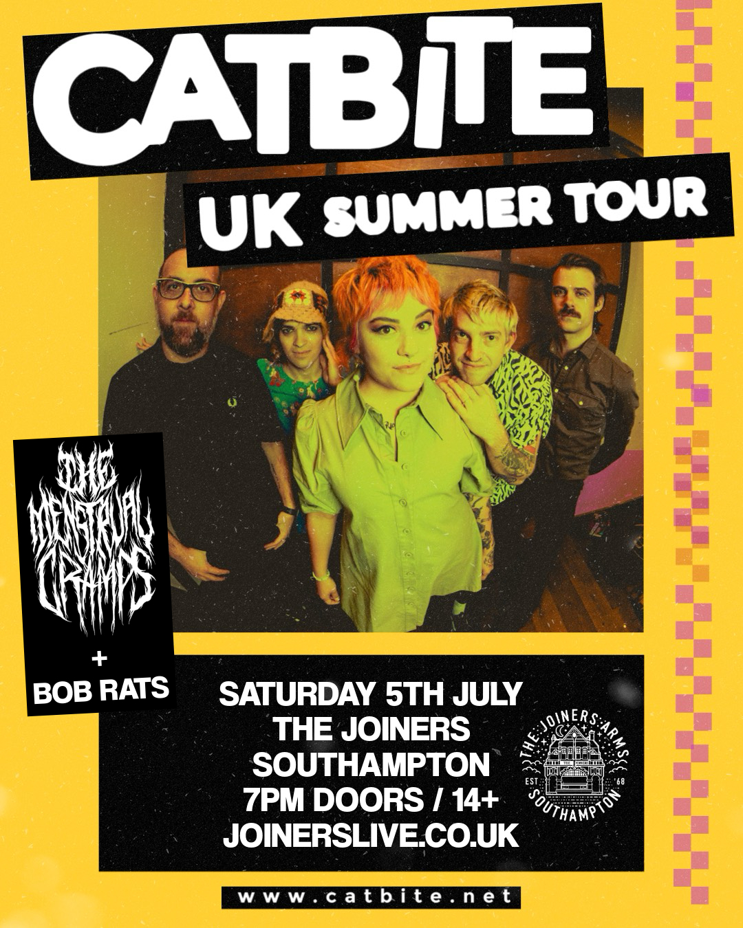 CATBITE + THE MENSTRUAL CRAMPS + BOB RATS